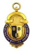 Early 20th century 9ct gold 'Bridlington Billiard League' medal by Fattorini & Sons