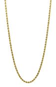 9ct gold rope twist chain necklace