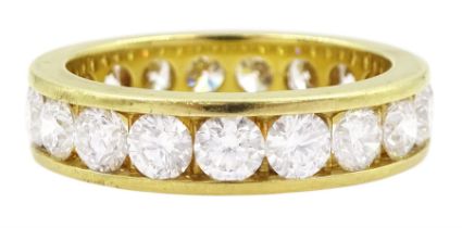 18ct gold round brilliant cut diamond full eternity ring