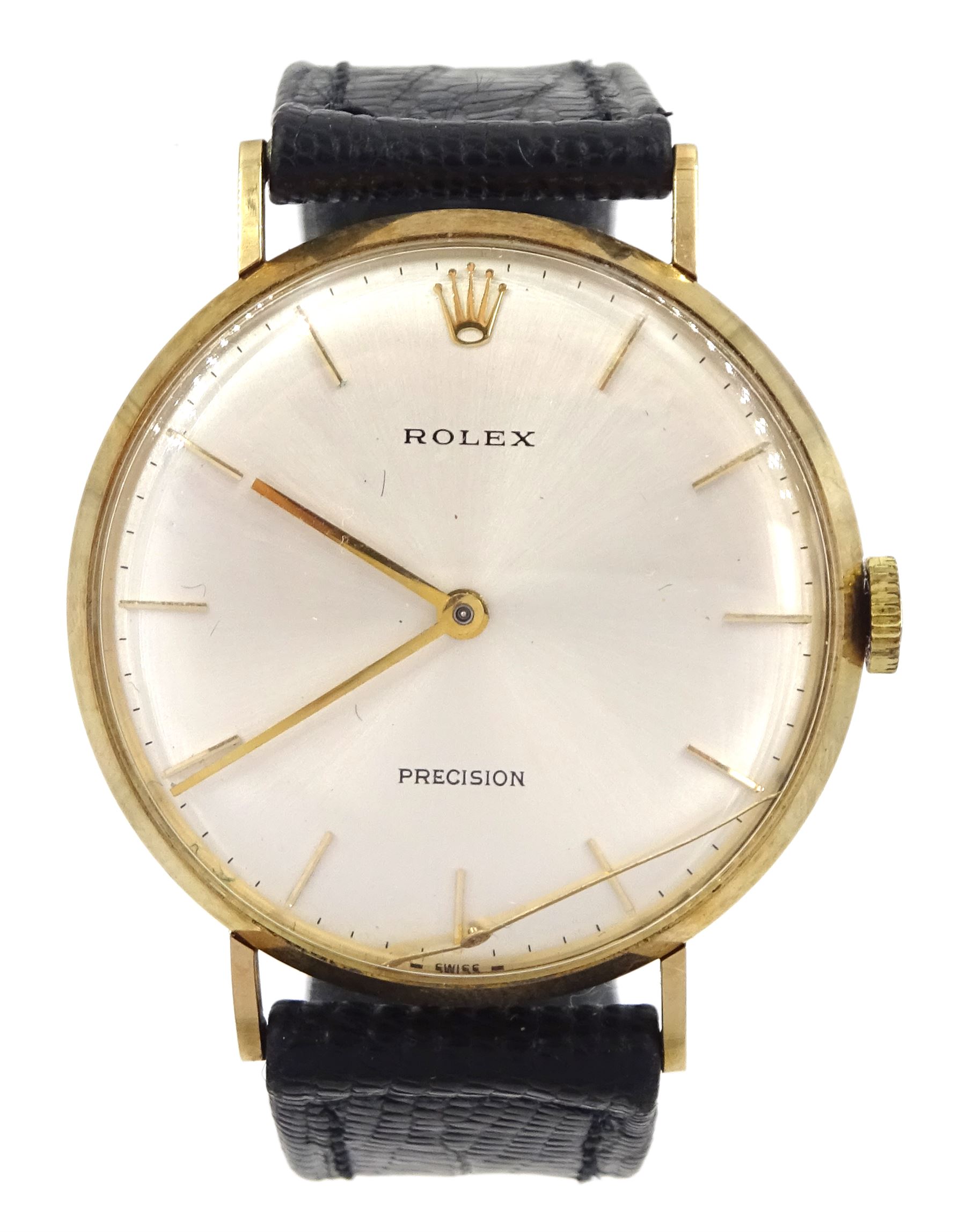 Rolex Precision gentleman's 9ct gold manual wind presentation wristwatch