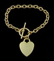 9ct gold cable link bracelet