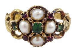 Victorian 15ct gold split pearl