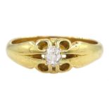 Early 20th century 18ct gold single stone old cut diamond ring