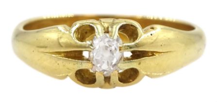 Early 20th century 18ct gold single stone old cut diamond ring