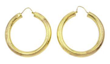 Pair of 9ct gold hoop earrings