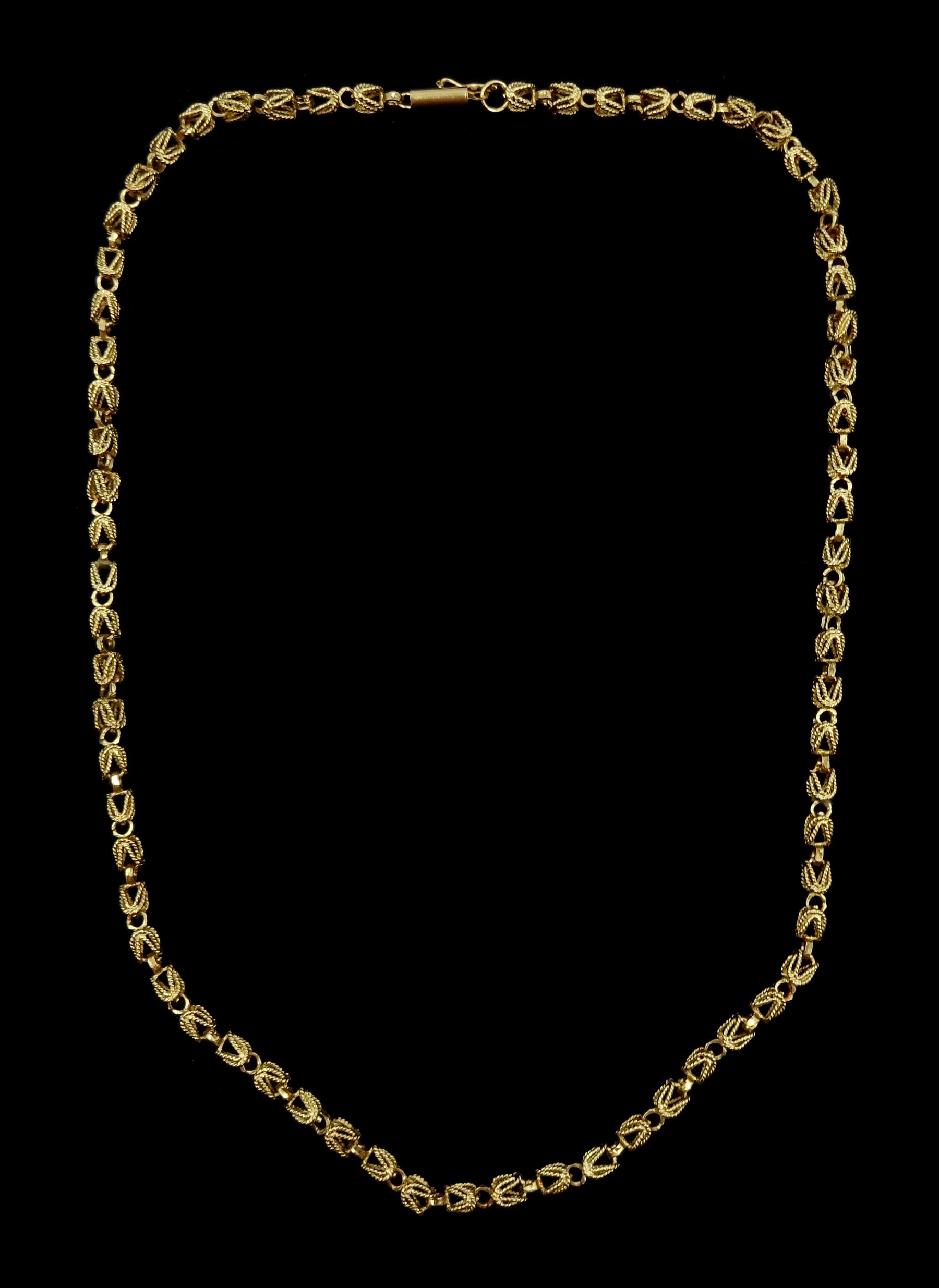 Gold fancy link chain necklace