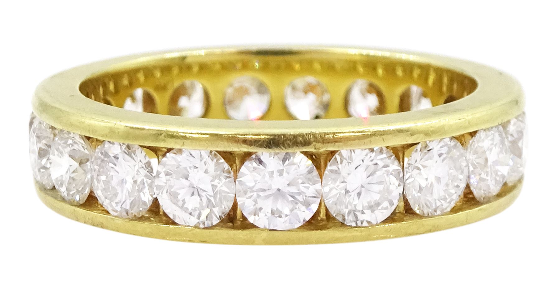 18ct gold round brilliant cut diamond full eternity ring