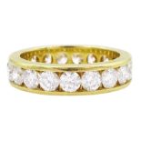 18ct gold round brilliant cut diamond full eternity ring