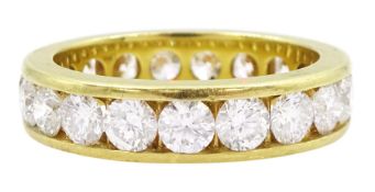 18ct gold round brilliant cut diamond full eternity ring