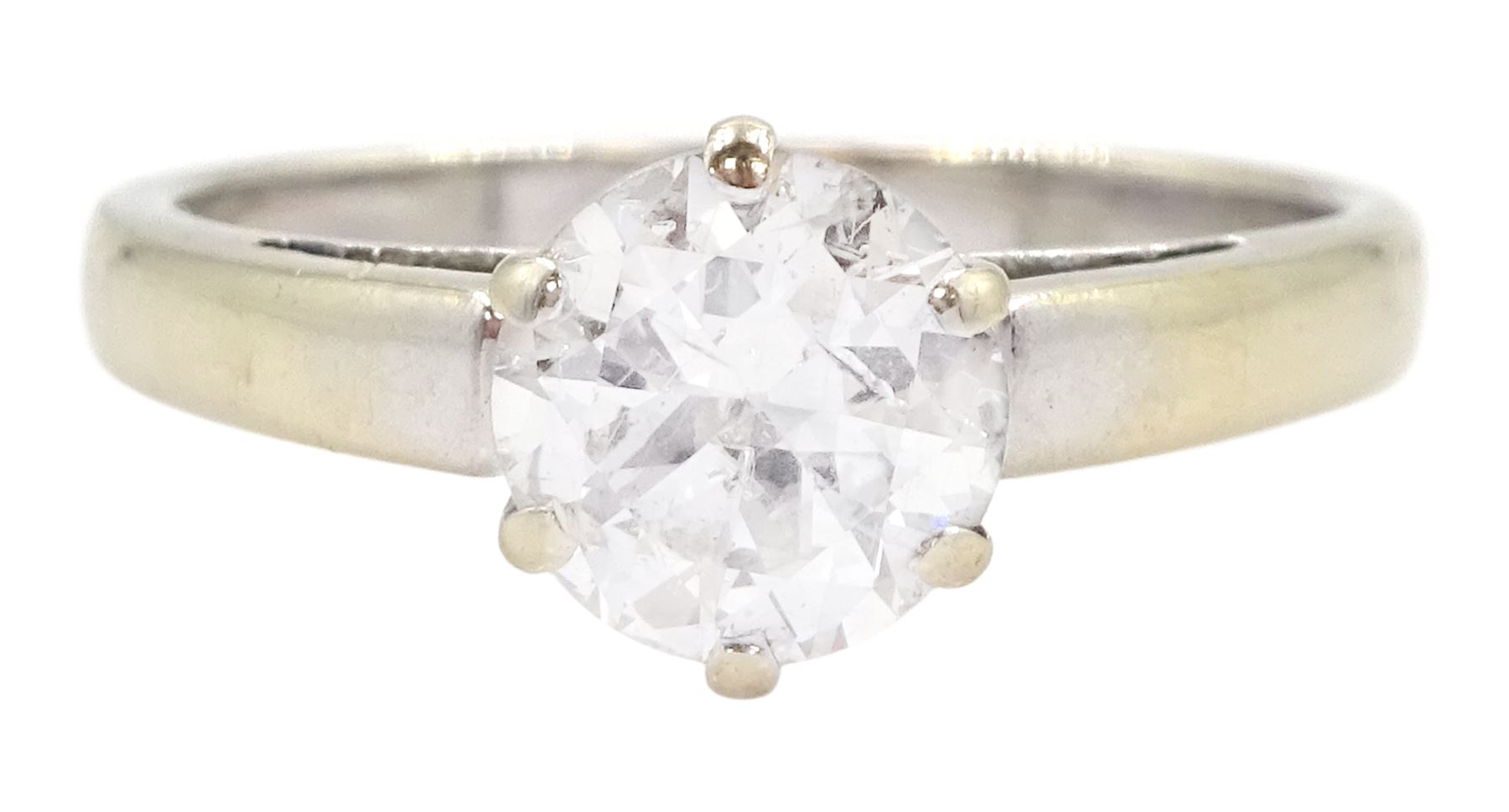 18ct gold single stone old cut diamond ring