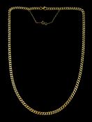 9ct gold flattened curb link necklace