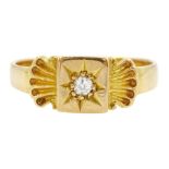 Victorian 18ct gold single stone diamond ring