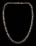 9ct gold Figaro link chain necklace