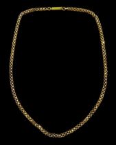 Early 20th century 14ct gold fancy link chain necklace