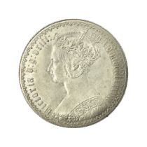 Queen Victoria 1887 silver 'gothic' florin coin