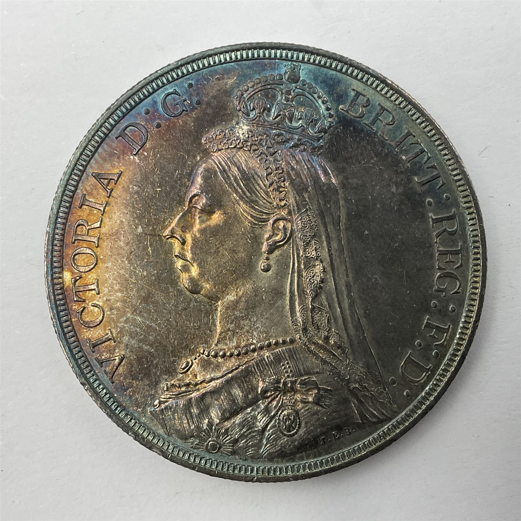 Queen Victoria 1887 silver crown coin - Image 4 of 4