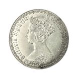 Queen Victoria 1887 silver 'gothic' florin coin