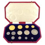 King Edward VII 1902 matt proof long coin set