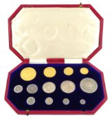 King Edward VII 1902 matt proof long coin set