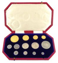 King Edward VII 1902 matt proof long coin set