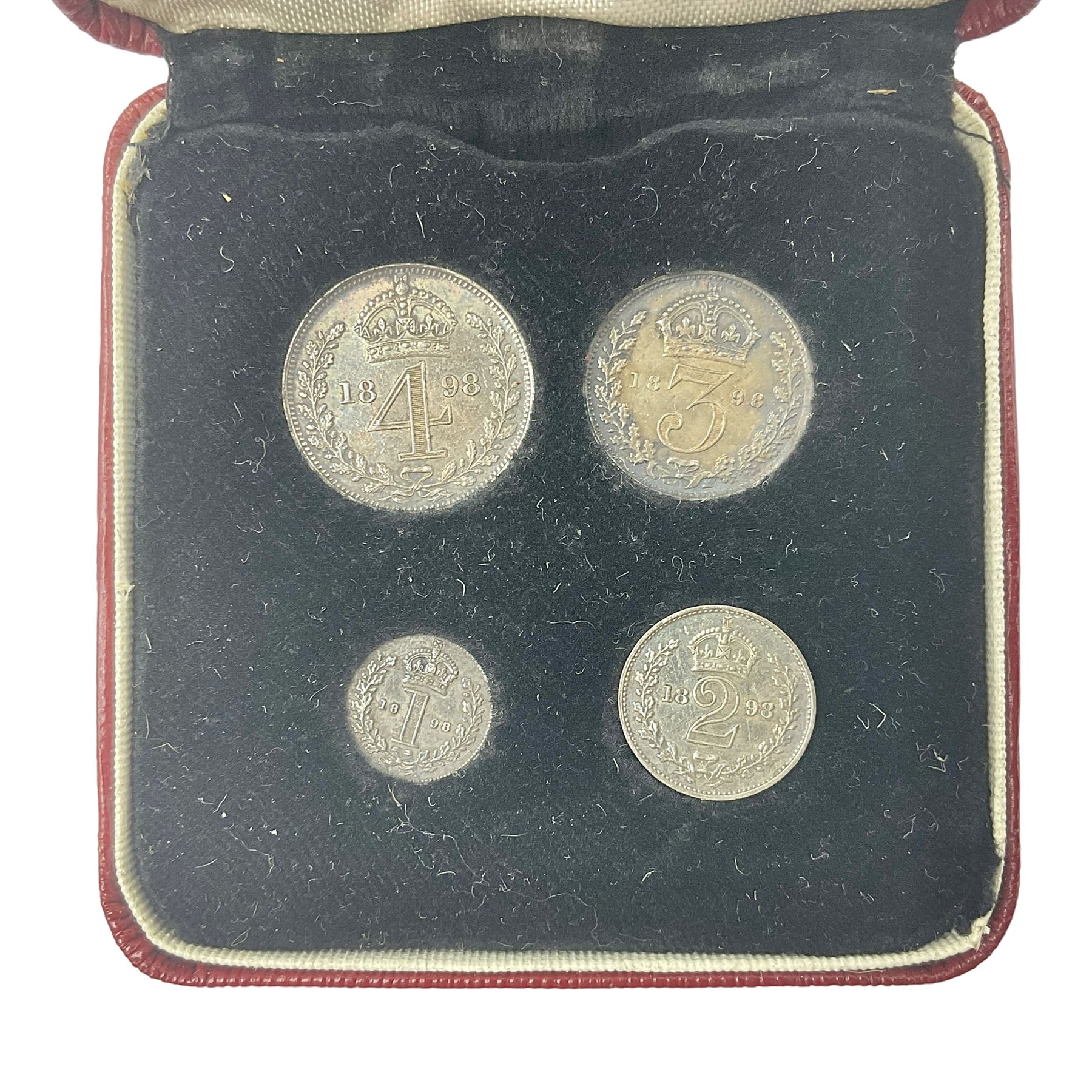 Queen Victoria 1898 maundy coin set