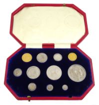 King Edward VII 1902 matt proof short coin set
