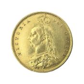 Queen Victoria 1887 gold half sovereign coin