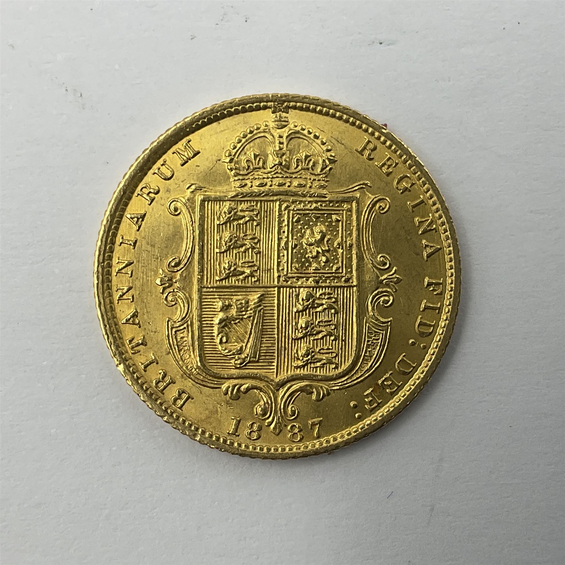 Queen Victoria 1887 gold half sovereign coin - Image 3 of 3