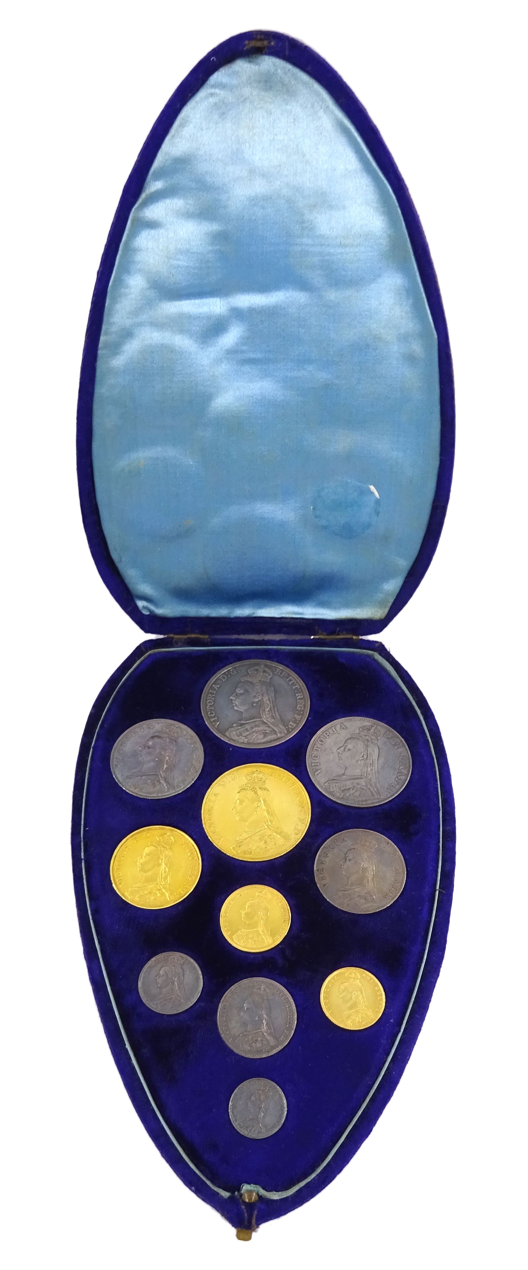 Queen Victoria 1887 specimen coin set