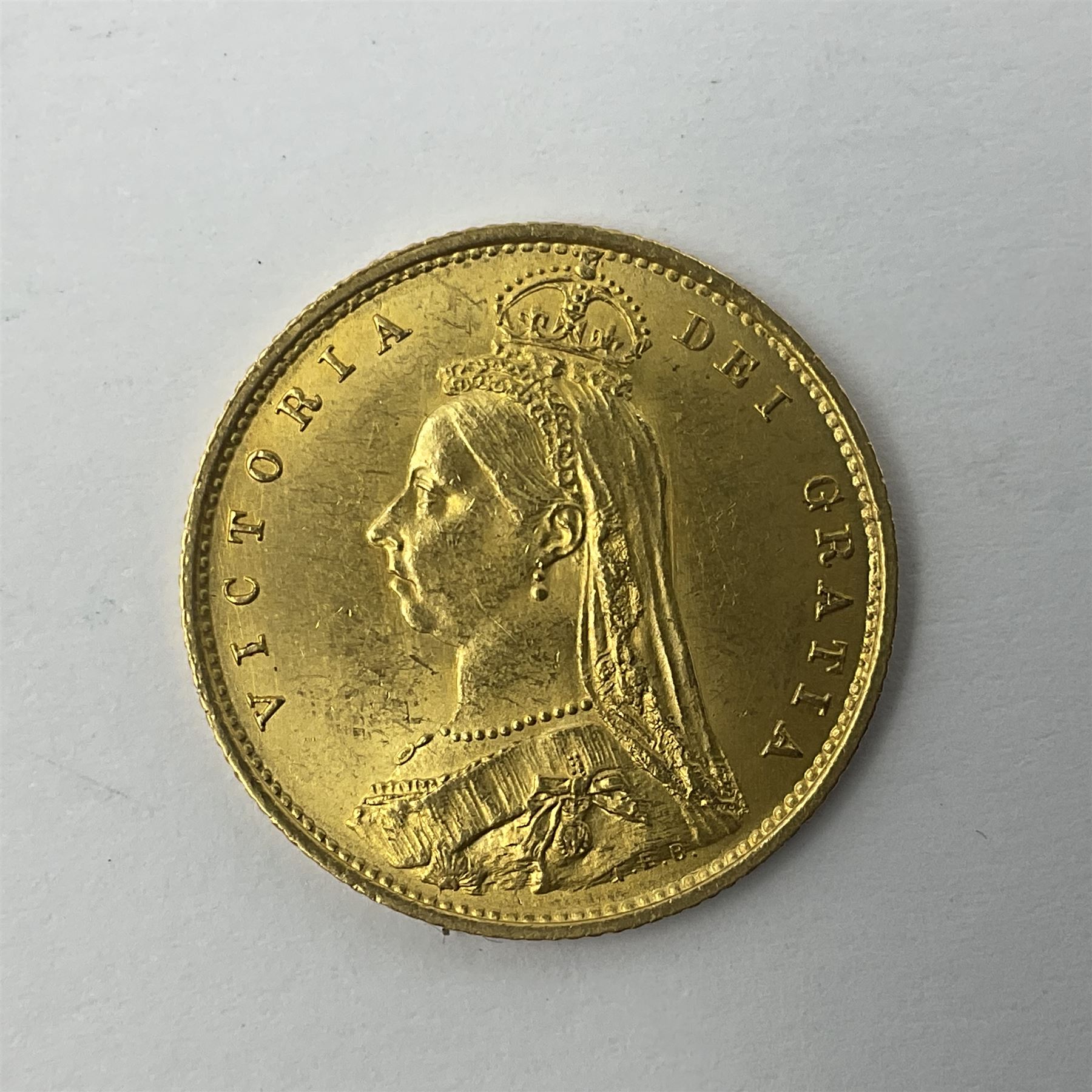 Queen Victoria 1887 gold half sovereign coin - Image 2 of 3