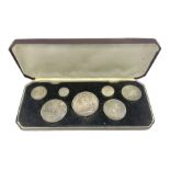 Queen Victoria 1887 silver coin set