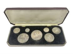 Queen Victoria 1887 silver coin set