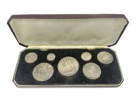 Queen Victoria 1887 silver coin set