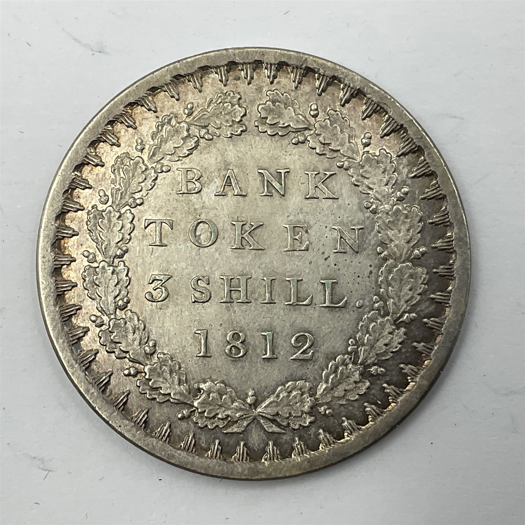 George III 1812 three shilling bank token - Image 3 of 4