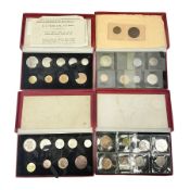 Four King George VI 1950 specimen coin sets