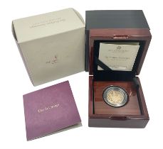 The Royal Mint United Kingdom 2022 gold proof piedfort sovereign coin