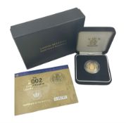 Queen Elizabeth II 2002 gold proof full sovereign coin