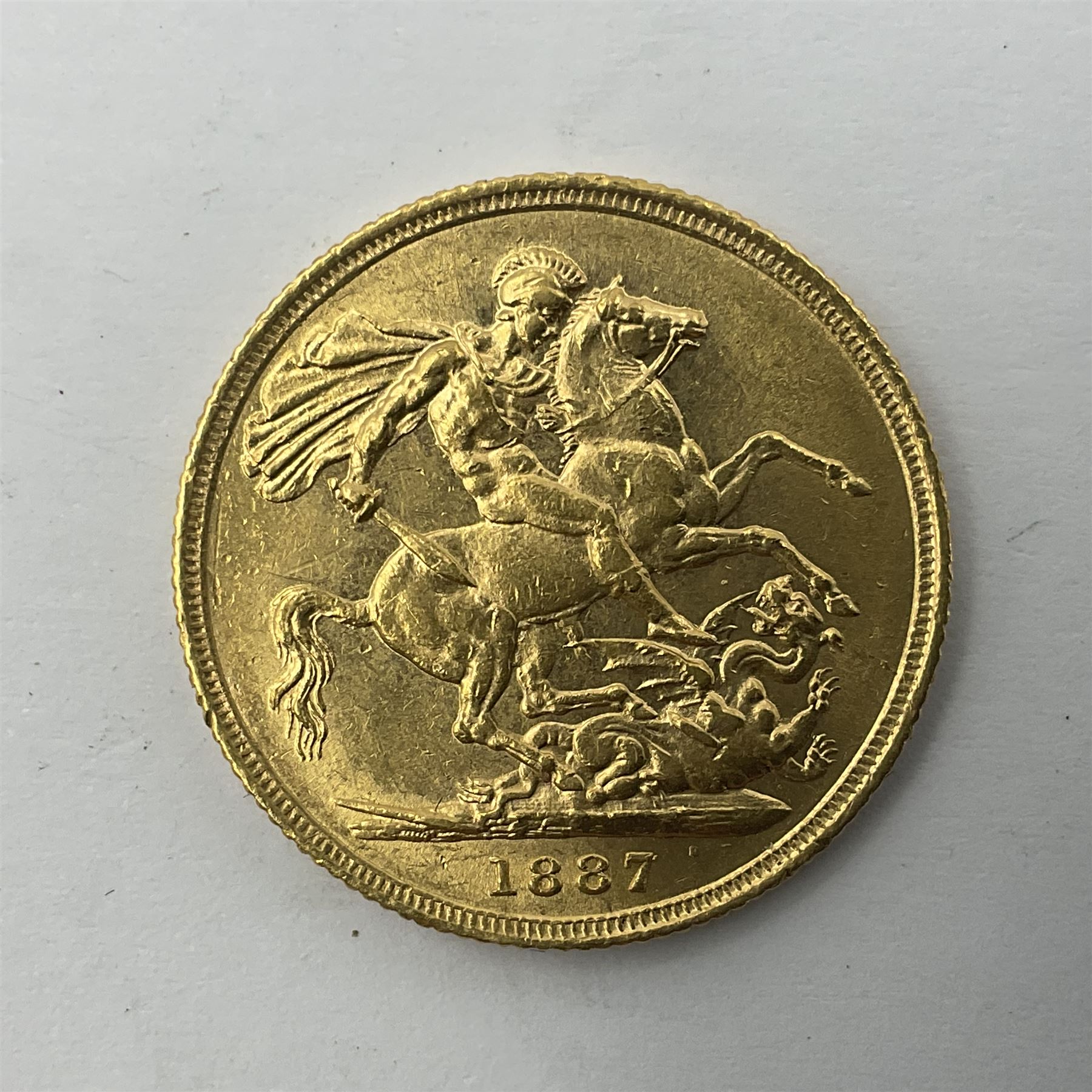 Queen Victoria 1887 gold full sovereign coin - Image 2 of 3