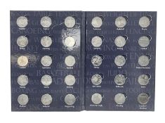 Queen Elizabeth II United Kingdom London 2012 Olympic commemorative fifty pence collection comprisin