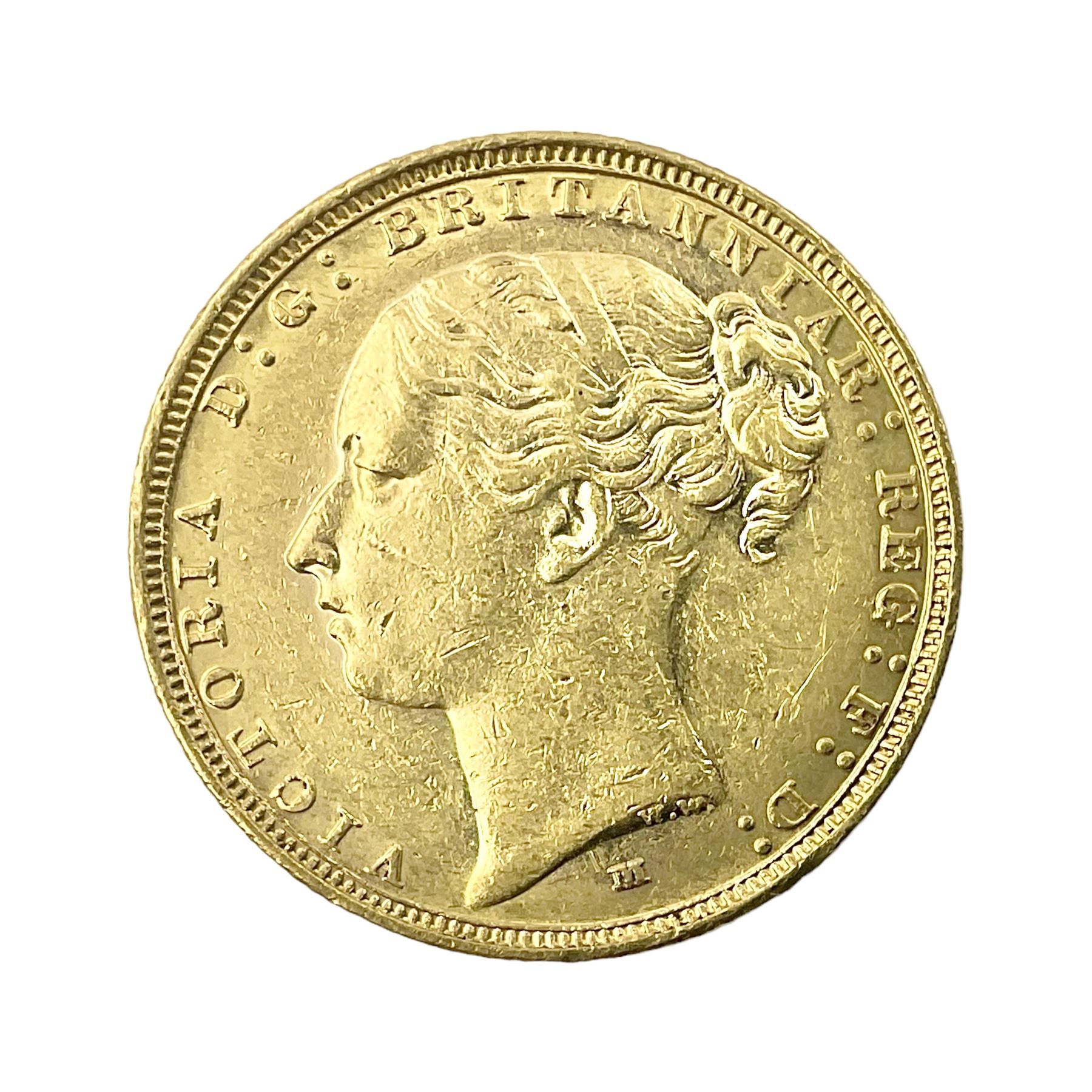 Queen Victoria 1887 gold full sovereign coin