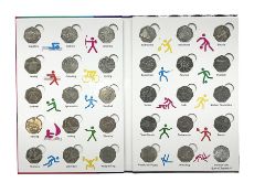 Queen Elizabeth II United Kingdom London 2012 Olympic commemorative fifty pence collection comprisin