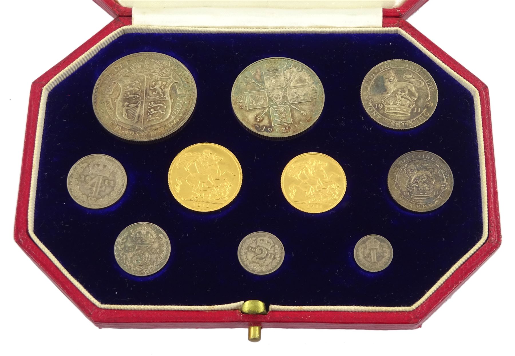 King George V 1911 proof short coin set - Image 3 of 24