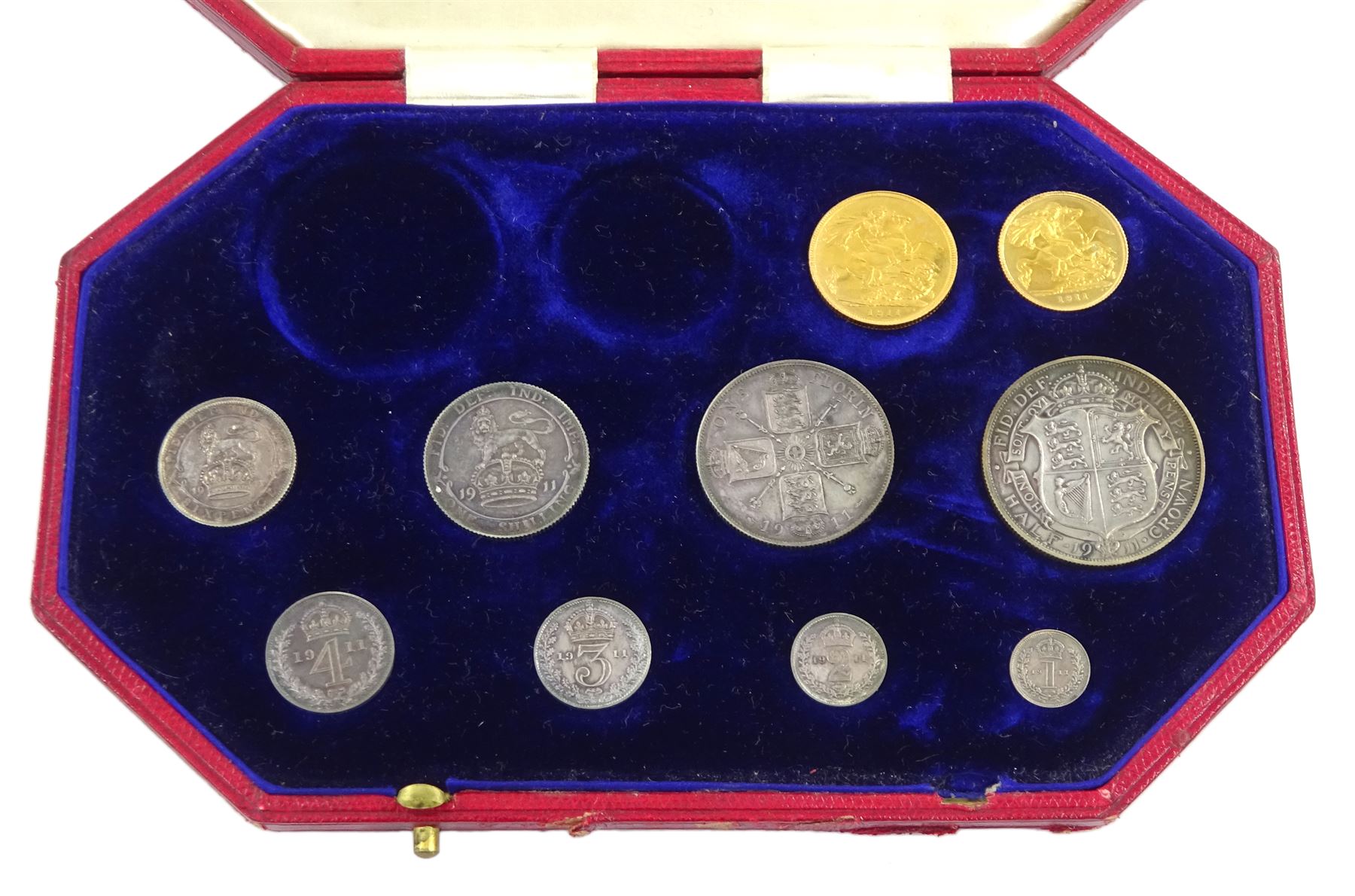 King George V 1911 proof short coin set - Image 3 of 24