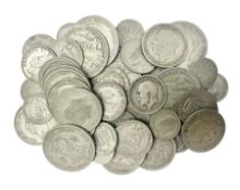 Approximately 400 grams of Great British pre 1947 silver coins
