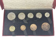 King George VI 1950 nine coin proof set