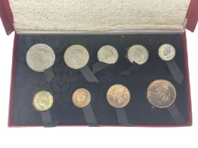 King George VI 1950 nine coin proof set