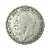 King George V 1927 silver 'wreath' crown coin