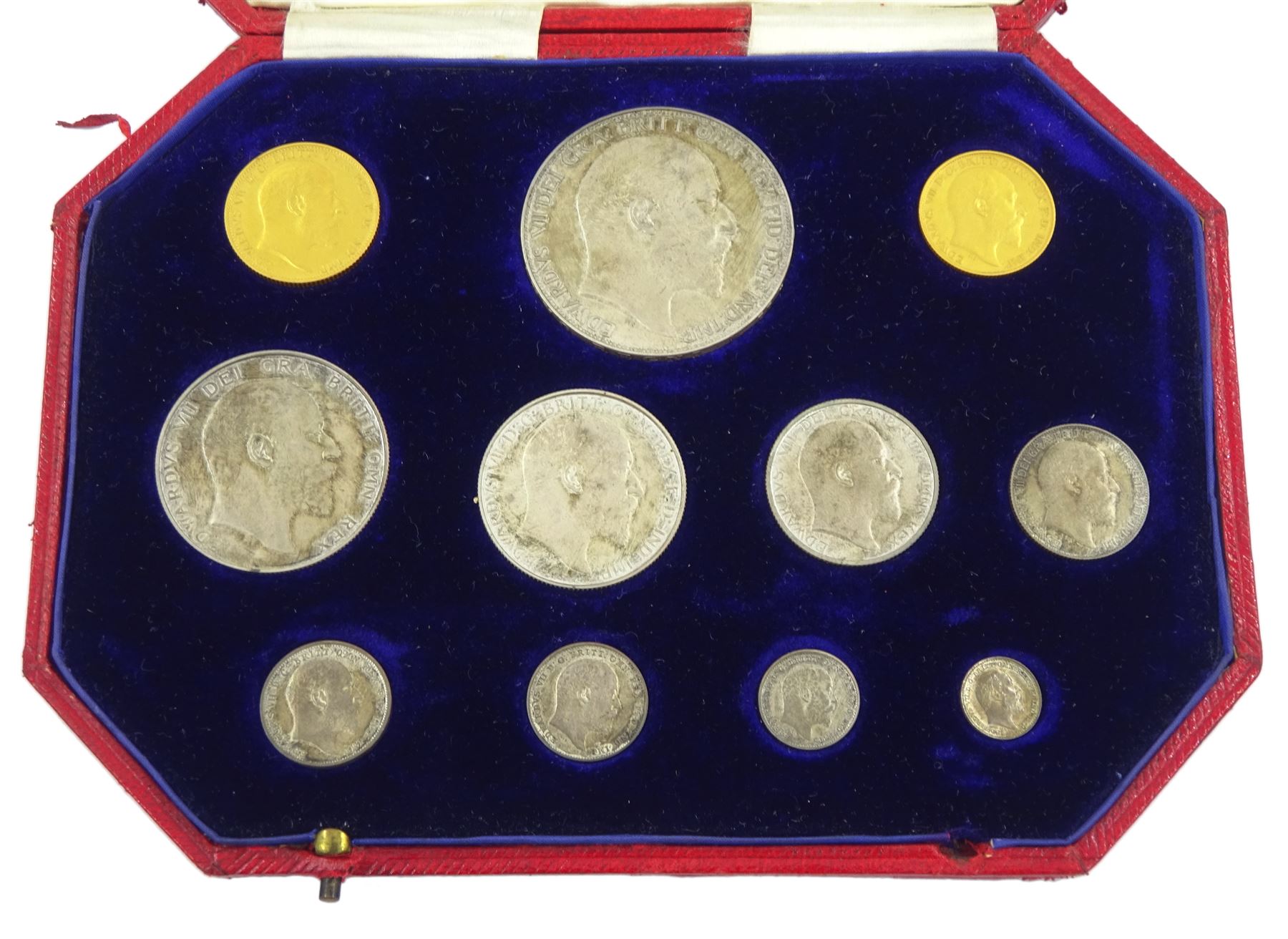 King Edward VII 1902 matt proof short coin set - Image 2 of 26