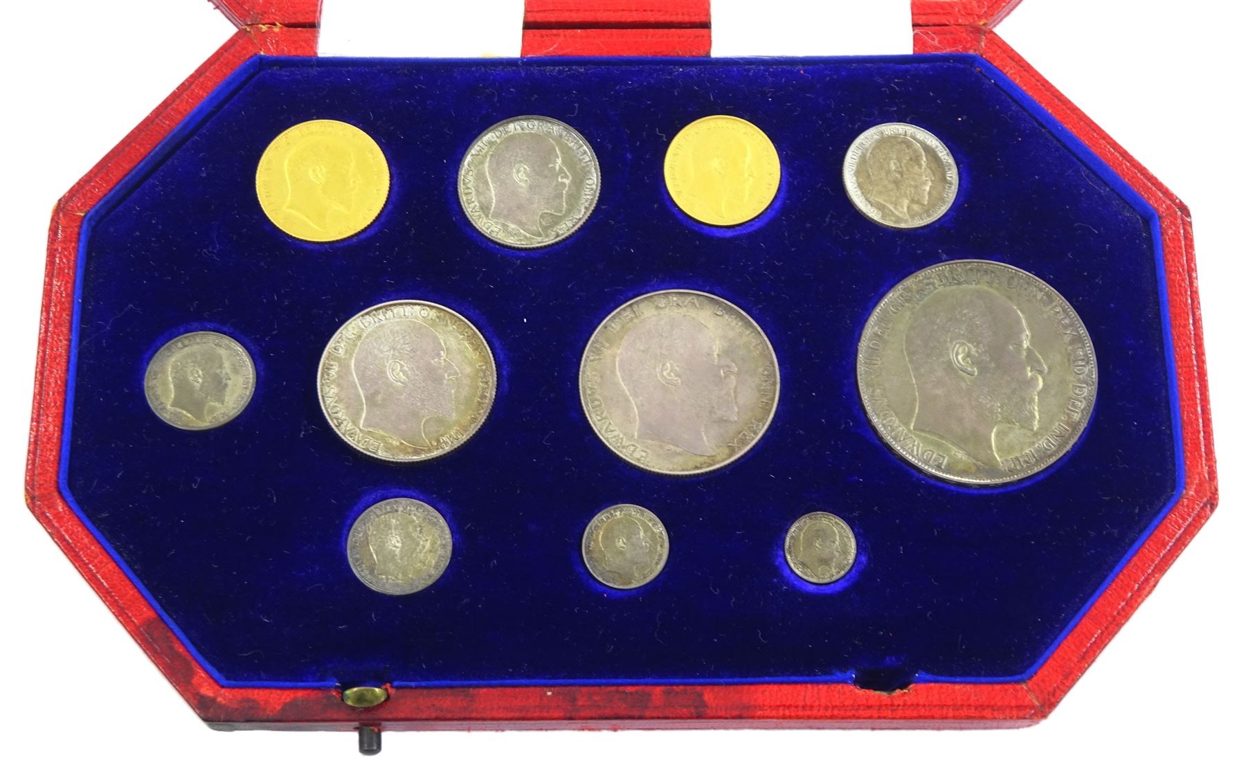 King Edward VII 1902 matt proof short coin set - Image 2 of 26