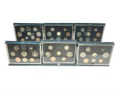 Six The Royal Mint United Kingdom proof coin collections